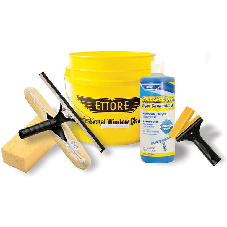 Ettore Window Cleaning Kit with BackFlip Tool and Bucket